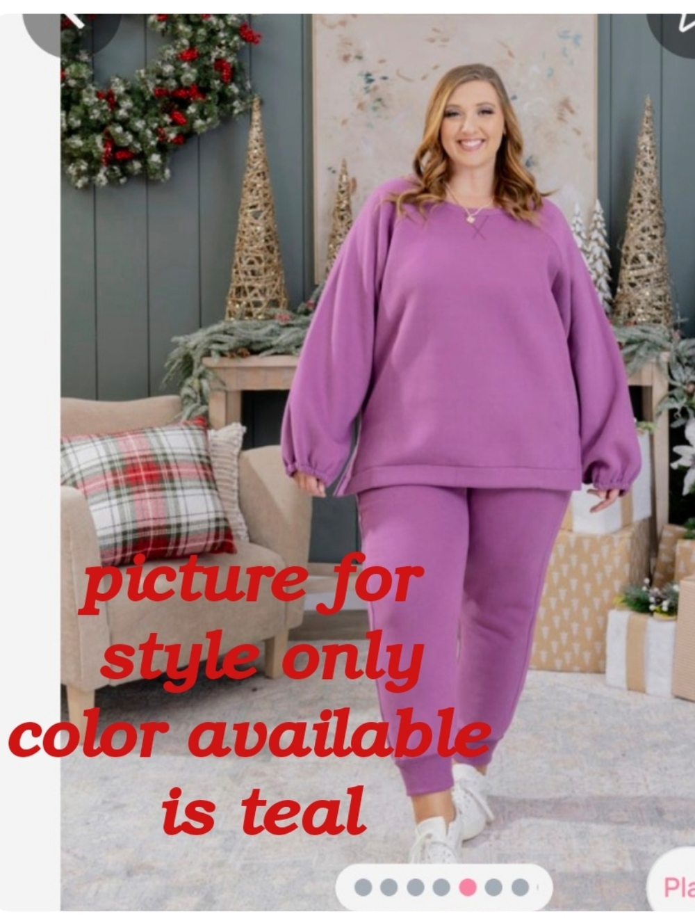 Fleece Balloon Sleeve Pullover & jogger pants XL (recommended size up from L )